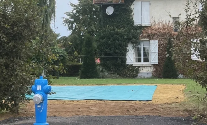 Installation d'une citerne souple 120 m3 Ă  CHAULNES, Amiens, RES'EAUX SERVICES