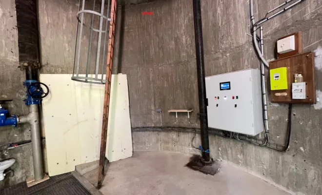Remise aux normes électriques d'un château d'eau proche de ROYE, Amiens, RES'EAUX SERVICES